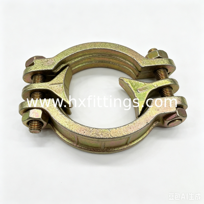 Double-bolt clamp for optimal security premium pipe fittings
